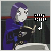 Raven secretly reading Harry Potter